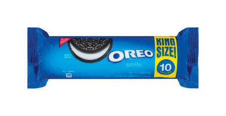 Oreo King Size Chocolate Cookies 4 oz Packet, Pack of 10