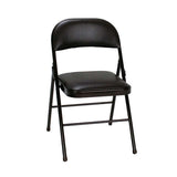 Cosco Black Vinyl Folding Chair 1 pk, Pack of 4
