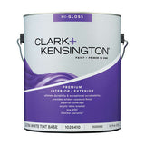 Clark+Kensington High-Gloss Tint Base Ultra White Base Premium Paint Exterior and Interior 1 gal, Pack of 4