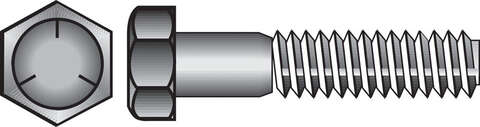 HILLMAN 5/16 in. D X 3 in. L Heat Treated Zinc Steel Hex Head Cap Screw 100 pk