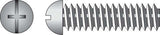 HILLMAN No. 1/4-20 X 2 in. L Combination Round Head Zinc-Plated Steel Machine Screws 100 pk