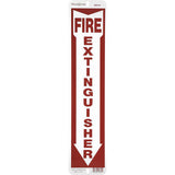 HILLMAN English Red/White Fire Extinguisher Sign 18 in. H X 4 in. W, Pack of 6