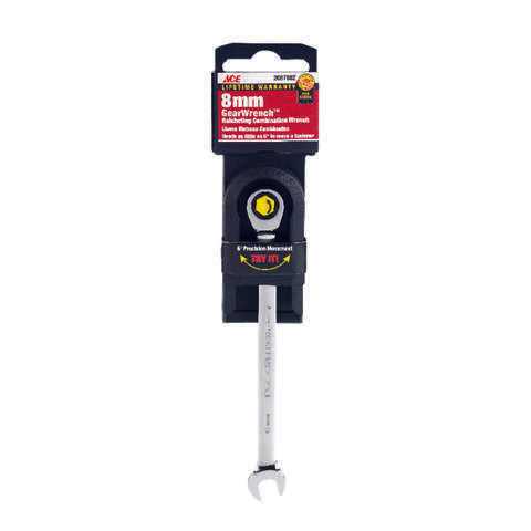 Ace Pro Series GearWrench 8 mm X 8 mm Metric Combination Wrench 5.53 in. L 1 pc