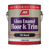 Ace Gloss Red Oil-Based Floor Paint 1 gal, Pack of 4