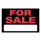 HILLMAN English Black For Sale Sign 8 in. H X 12 in. W, Pack of 6