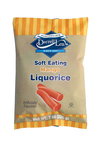 Darrell Lea Mango Licorice 7 oz, Pack of 8