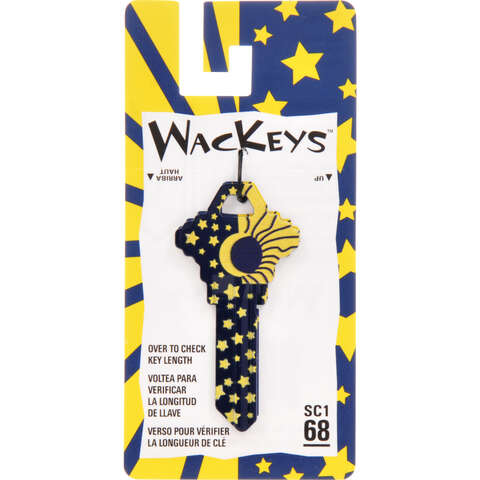 HILLMAN Wackey Sun & Moon House/Office Universal Key Blank SC1 Single, Pack of 6