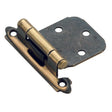 Amerock 2-3/4 in. L Antique Brass Door Hinge 2 pk