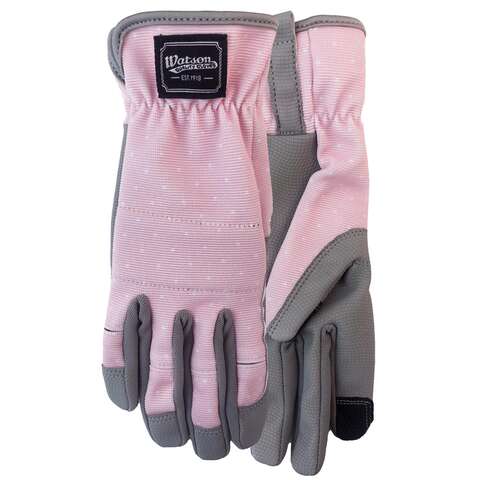 Watson Gloves Home Grown L Spandex Uptown Girl Gray/Pink Gardening Gloves