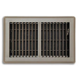 Tru Aire 6 in. H X 10 in. W 2-Way Powder Coat Brown Steel Floor Register