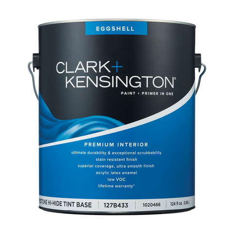 Clark+Kensington Eggshell Tint Base Mid-Tone Base Paint + Primer Interior 1 gal, Pack of 4