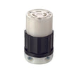 Leviton Industrial Nylon Non-Grounding Locking Connector L10-20R 16-10 AWG 3 Pole 3 Wire