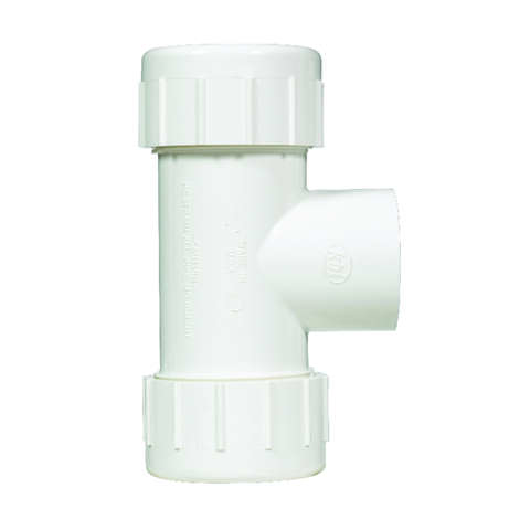 Homewerks Schedule 40 1-1/2 in. Compression X 1-1/2 in. D Compression PVC Tee 1 pk