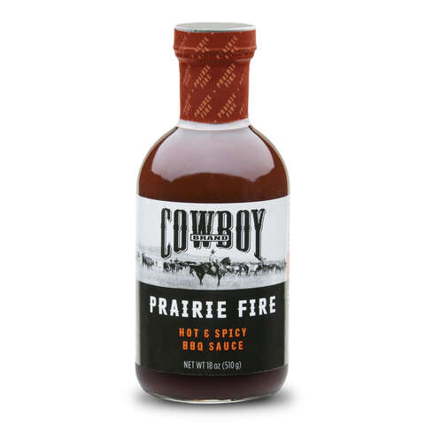 Cowboy Prairie Fire Hot and Spicy BBQ Sauce 18 oz, Pack of 6