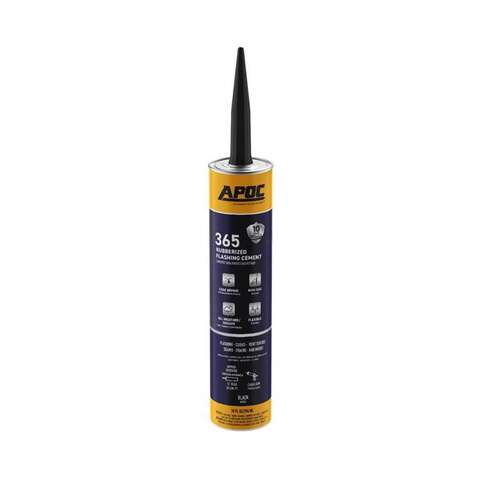 APOC Eterna-Flash Gloss Black Rubber Roof & Flashing Cement 10.1 oz, Pack of 12