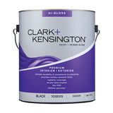 Clark+Kensington High-Gloss Black Premium Paint Exterior and Interior 1 gal, Pack of 2
