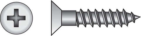 HILLMAN No. 6 X 5/8 in. L Phillips Zinc-Plated Coarse Wood Screws 100 pk