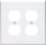 Leviton Midway White 2 gang Nylon Duplex Wall Plate 1 pk, Pack of 25