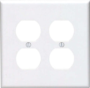 Leviton Midway White 2 gang Nylon Duplex Wall Plate 1 pk, Pack of 25