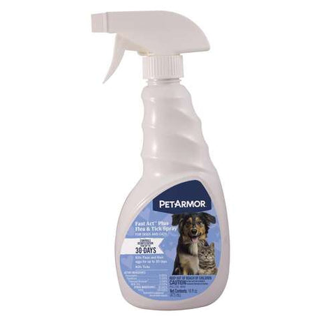 PetArmor Fastact Liquid Cat and Dog Flea and Tick Spray Pyriproxyfen, Pyrethrins, Piperonyl Butoxide
