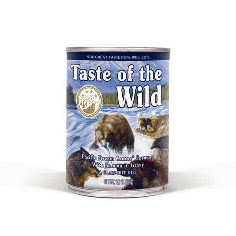 Taste of the Wild Pacific Stream Canine Adult Salmon Wet Dog Food Grain Free 13.2 oz, Pack of 12