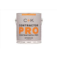 C+K Contractor Pro Semi-Gloss Tint Base Ultra White Base Paint Interior 1 gal, Pack of 4