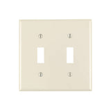 Leviton Almond 2 gang Plastic Toggle Wall Plate 1 pk