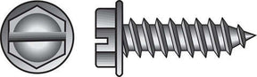 HILLMAN No. 10 X 1-1/4 in. L Slotted Hex Head Sheet Metal Screws 100 pk
