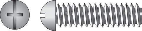 HILLMAN No. 1/4-20 X 1/2 in. L Combination Round Head Zinc-Plated Steel Machine Screws 100 pk
