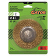 Gator 4 in. Fine Crimped Wire Wheel Brush Brass Coated Steel 4500 rpm 1 pc