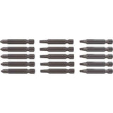 Craftsman Phillips/Square/Torx 2 in. L PH2, SQ2, TX25 Drill and Driver Bit Set High Speed Steel 15 p