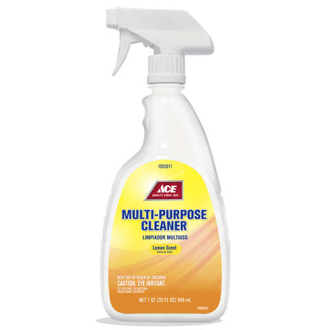 Ace Lemon Scent Multi-Purpose Cleaner Liquid 32 oz, Pack of 9