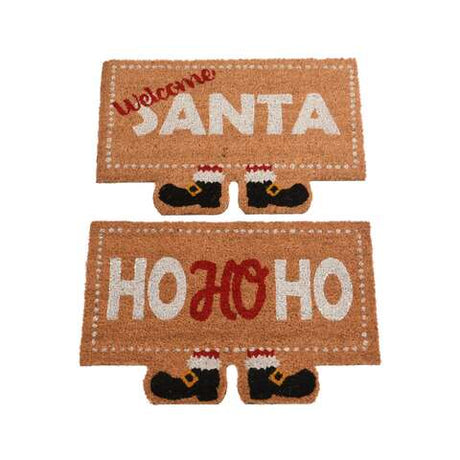 Decoris Multicolored Ho Ho Ho/Welcome Santa Door Stopper 0.6 in., Pack of 8