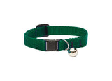 LupinePet Basic Solids Green Green Nylon Cat Collar