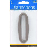 HILLMAN Distinctions 4 in. Silver Zinc Die-Cast Self-Adhesive Number 0 1 pc, Pack of 3