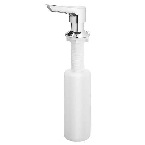 OakBrook Chrome White Plastic Lotion/Soap Dispenser