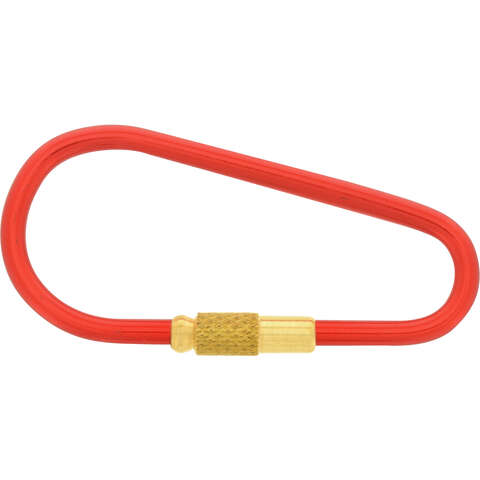 HILLMAN 1 in. D Metal Silver Split Rings Carabiner Key Ring ...