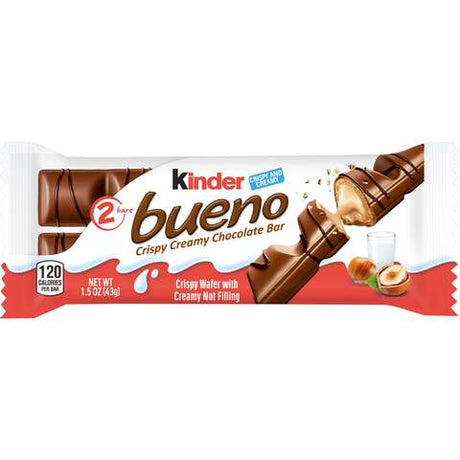 Ferrero Kinder bueno Chocolate Bar 1.5 oz, Pack of 20