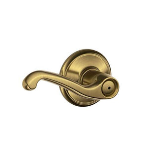 Schlage Flair Antique Brass Privacy Lockset 1-3/4 in.