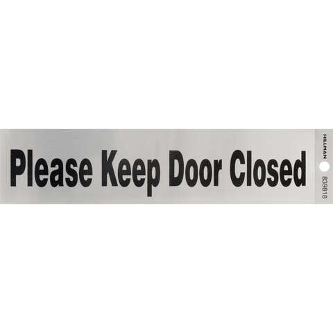 HILLMAN English Silver Informational Sign 2 in. H X 8 in. W, Pack of 6