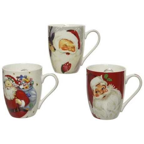 Decoris Multicolored Santa Mug 3.94 in., Pack of 36