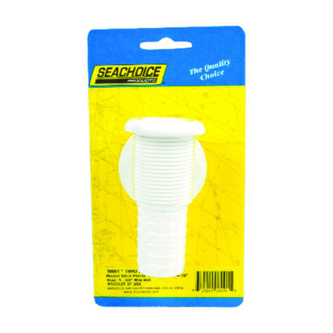 Seachoice Polished Plastic 1-1/8 in. W Thru Hull Connector 1 pk