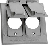 Sigma Engineered Solutions Square Die-Cast Metal 2 gang 4.54 in. H X 4.54 in. W 15/20 Amp Receptacle