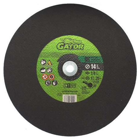 Gator 14 in. D X 1 in. Aluminum Oxide/Silicon Carbide Masonry Cutting Wheel 1 each