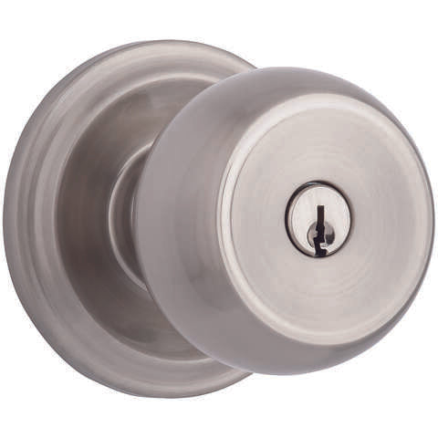 Brinks Push Pull Rotate Stafford Satin Nickel Single Cylinder Lock KW1 1.75 in.