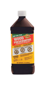 Copper Green Flat Brown Oil-Based Wood Preservative 1 qt, Pack of 12