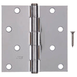 Ace 4 in. L Chrome Residential Door Hinge 3 pk