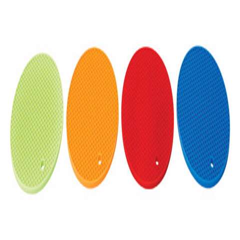 Diamond Visions Assorted Colors Silicone Trivet, Pack of 36