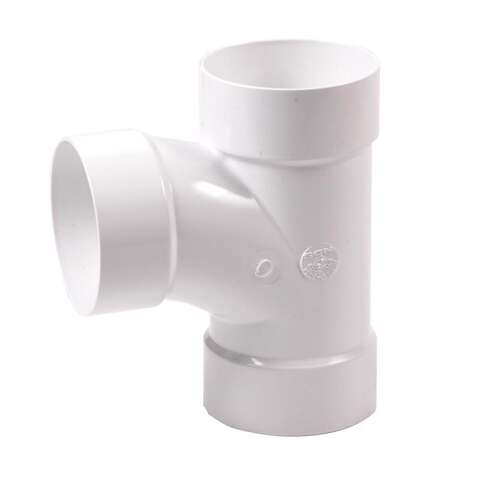 NDS Schedule 35 4 in. Hub each X 4 in. D Hub PVC Sanitary Tee 1 pk