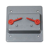 Sigma Engineered Solutions Square Plastic 2 gang 4.84 in. H X 4.84 in. W Toggle Switch Cover